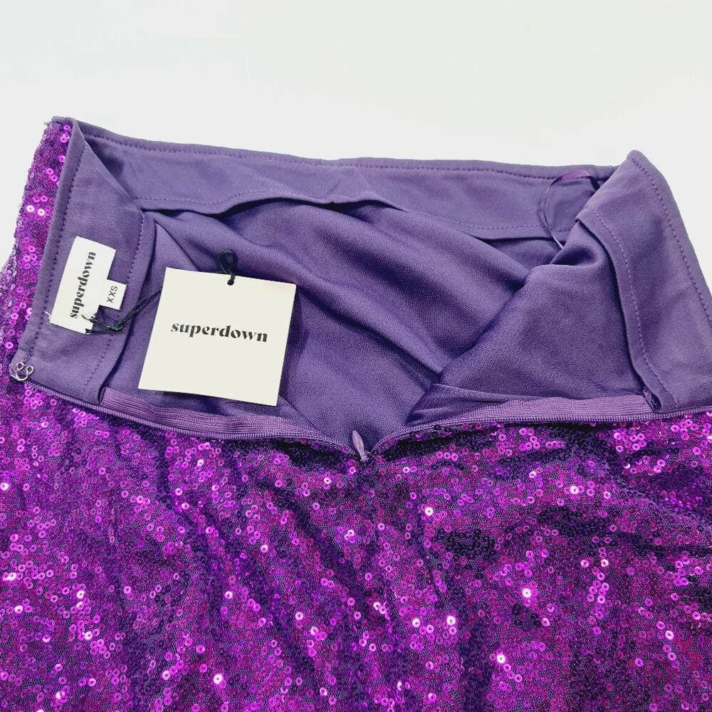 Superdown Marta Skirt in Purple XXS - Picture 8 of 10